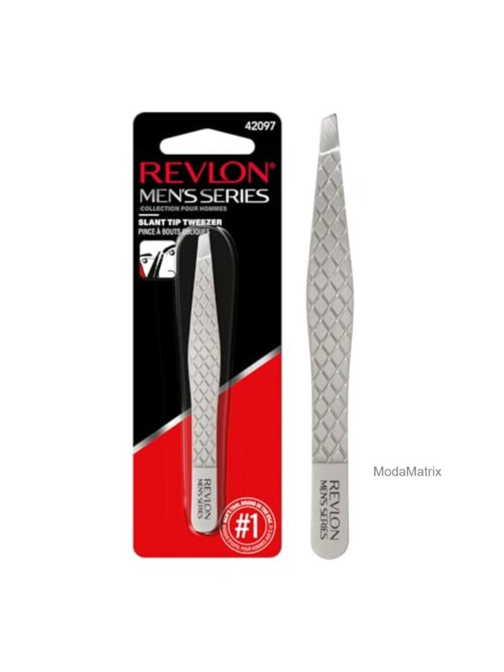 Slant Tip Tweezer Stainless Steel Precision Hair Removal Tool
